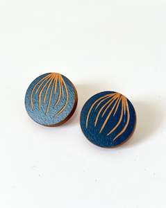 Jewellery Earrings Studs: Statement Studs - Navy