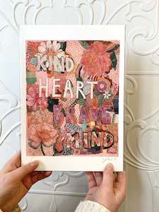 Fleur Woods Art: "Kind Heart" Print