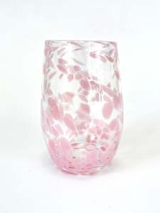 Grinter Glass: Handblown Glass Tumbler - Soft Pink