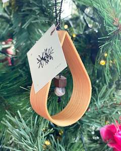 Steam Bent Kauri Christmas Decoration - Natural