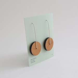 Matai Disc Earrings - Black