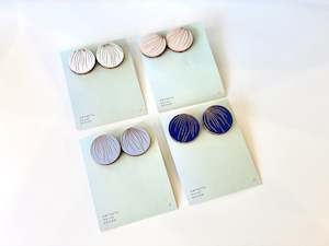 Statement Studs - Soft Grey