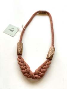Gwyneth Hulse Design: Knitted Necklace - Dusky Peach