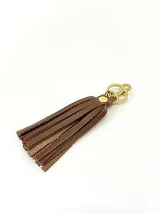 Helen Miller: Tassel Keyring & Clip - Chestnut