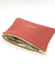 Helen Miller: Zip Clutch, 20cm - Coral