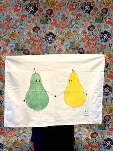 Jemimadidit: Pear Pair - Tea towel by Jemimadidit