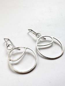 Kouka Design: Silver Wave Hoop Earrings