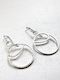 Silver Wave Hoop Earrings