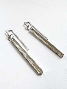 Kouka Design: Silver Long Curve Earrings