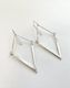 Silver Large V Shape Earrings