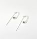 Small Silver Circle Earrings with Curved Post