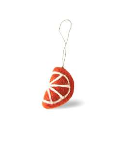 Store17: Felted Orange Slice Christmas Ornament