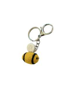 Store17: Bee-  Felted Wool Keyring/Clip