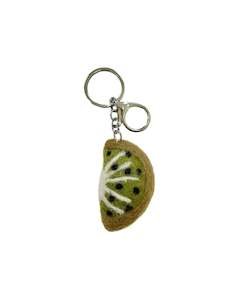Store17: Kiwifruit Felted Wool Keyring/Clip