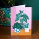 Greeting Card - Three Planters