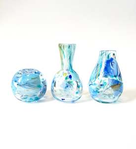 Handblown Glass Diffuser/Vase - Blue Shard