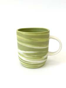 Ceramic Thrown Mug - Tall - Green
