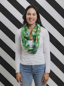 Green Splotch Infinity Scarf