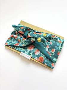 Gerty Brown: Girlband - Teal Strawberries/Teal