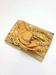 Gerty Brown: Girlband - Mustard Petite Florals/Mustard