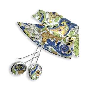 Repurposed Paragon English China & Sterling Silver Earrings (#2531)