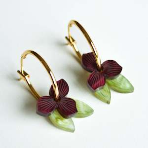 Meadow Earrings - Merlot