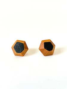 Black Faceted Native Timber Studs