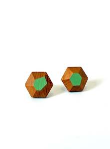 Olive Faceted Native Timber Studs