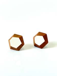 White Faceted Native Timber Studs