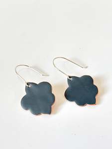 Fleur de Lis Earrings - Dark Grey
