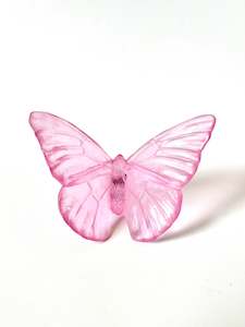 Pink Medium Glass Butterfly Artwork - Classic - by Luke Jacomb