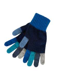 Tempo Possum Merino Gloves - Blue
