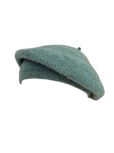 Accessories: Possum Merino Beret - Sage