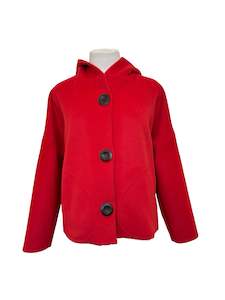 "Ava" Wool Blend Jacket - Red