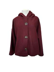 Ava Wool Blend Jacket - Berry (last of this fabric)