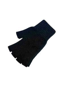 Possum Merino Open Fingered Glove - Midnight Blue