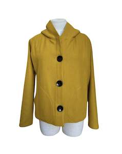 Coats: "Ava" Wool Blend Jacket - Yellow Mustard