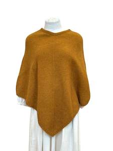 Possum Merino Poncho - Gold