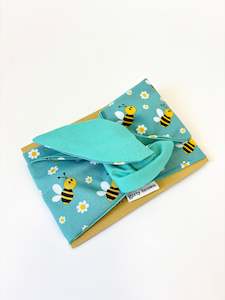 Gerty Brown: Girlband - Teal Bumblebees / Teal