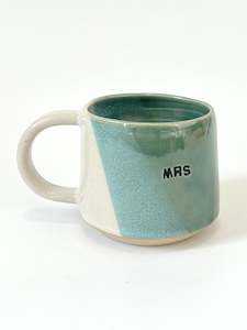 Featured: Couples Cups "Mrs." Mug - Teal Green