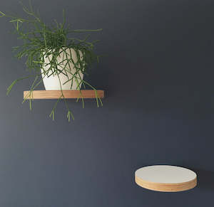 Formantics: Round Floating Shelf - 200mm - White