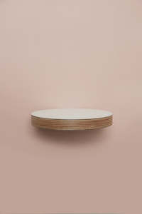 Round Floating Shelf - 150mm - White