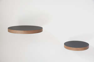 Formantics: Round Floating Shelf - 200mm - Black