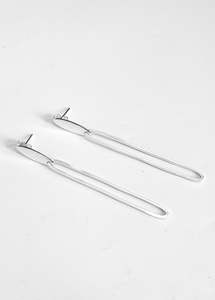 Jewellery: Oval Stud with Dangle Oval Hoop Earrings