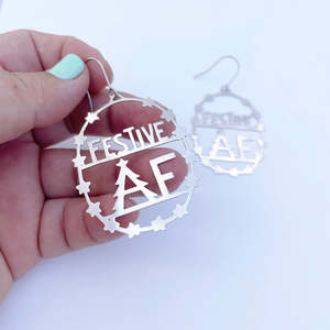 Festive AF Earrings in Silver