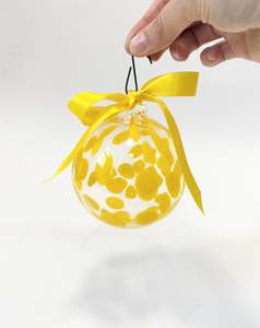Handblown Glass Bauble - Sunshine Yellow