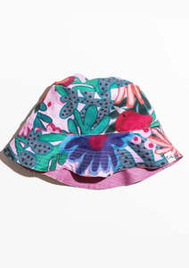 Reversible Bucket Hat - Thin Pin Bubblegum / Wilderness Pink