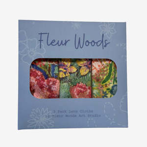 Fleur Woods Art: Lens Cloths (Pack of 3) 'Meadow' print by Fleur Woods