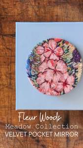Fleur Woods Art: 'Meadow' Pocket Mirror by Fleur Woods