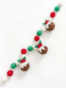 Store17: Felted Christmas Pudding Garland